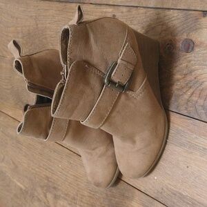 Nicole tan wedges women's size 7.5 shoes booties